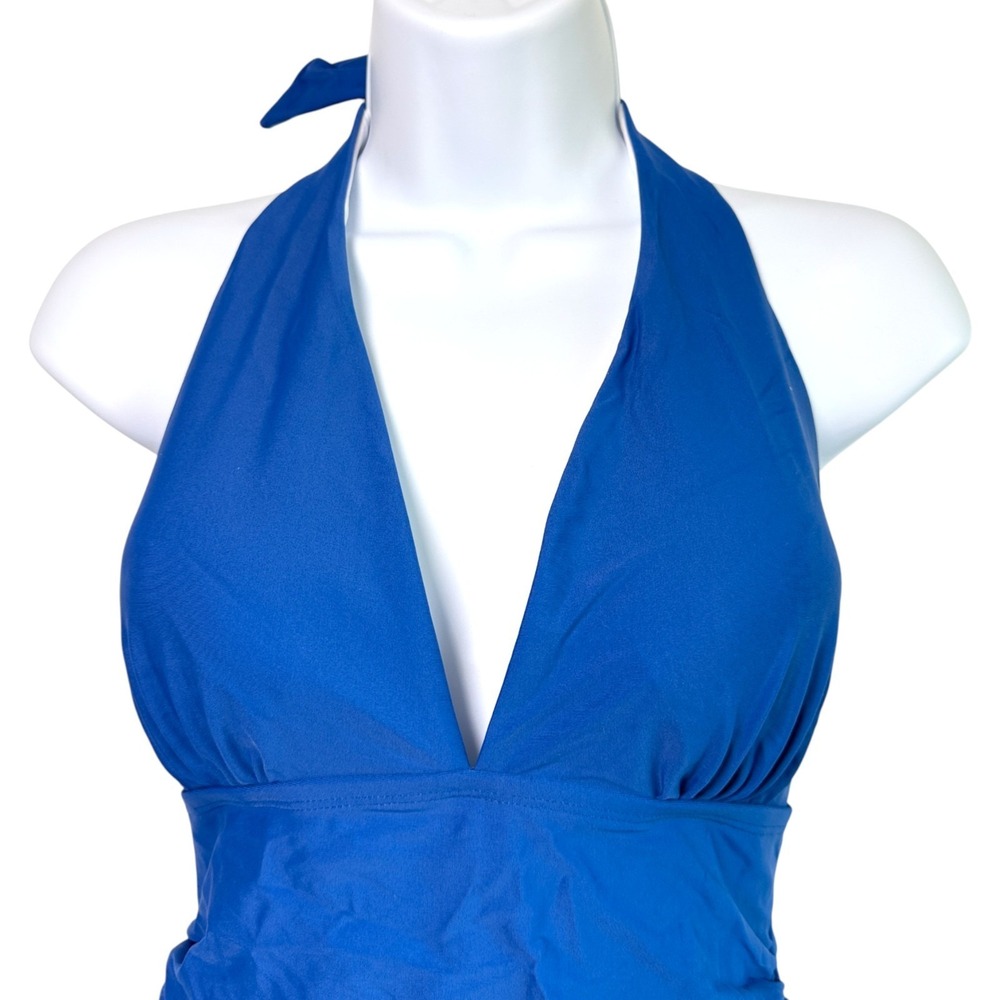 Tommy Hilfiger‎ Womens Sky Captain Halter Tummy Control One Piece Swimsuit Sz 8